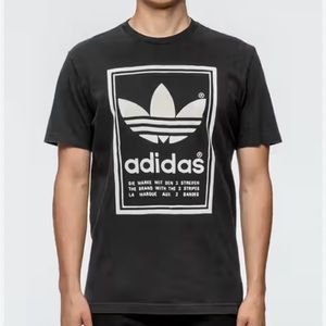 Adidas Backwards Logo Shirt Black and White